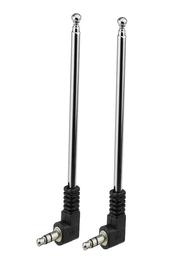Bingfu Mini FM Radio Antenna 3.5mm Male Telescopic FM Antenna Portable 2-Pack Compatible with Indoor Stereo Receiver AV Audio Video Home Theater Receiver Mobile Cell Phone Bose Radio - Image 1